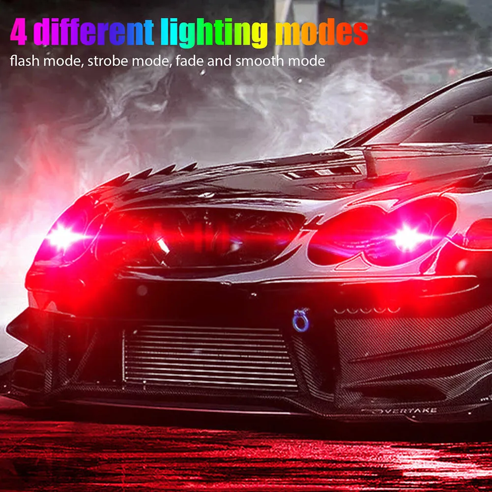 1 Pair Car Led Lights H1 H3 880 881 5050 12smd Rgb Colorful