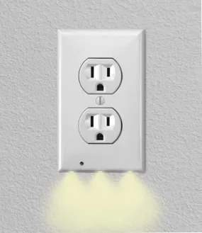 10 Pack: iTD Gear Wall Outlet Coverplate w/ LED Night Lights (Auto on/off)