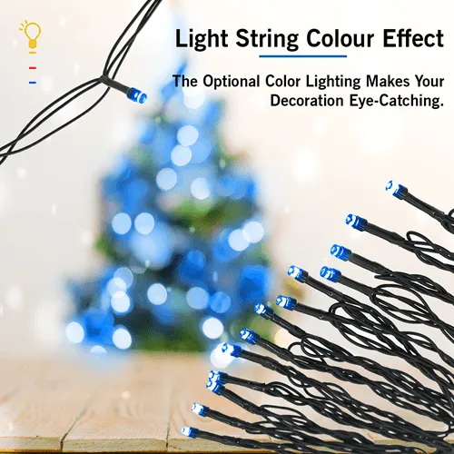 100 LED Solar Blue String Light
