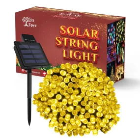 100 LED Solar Yellow String Light