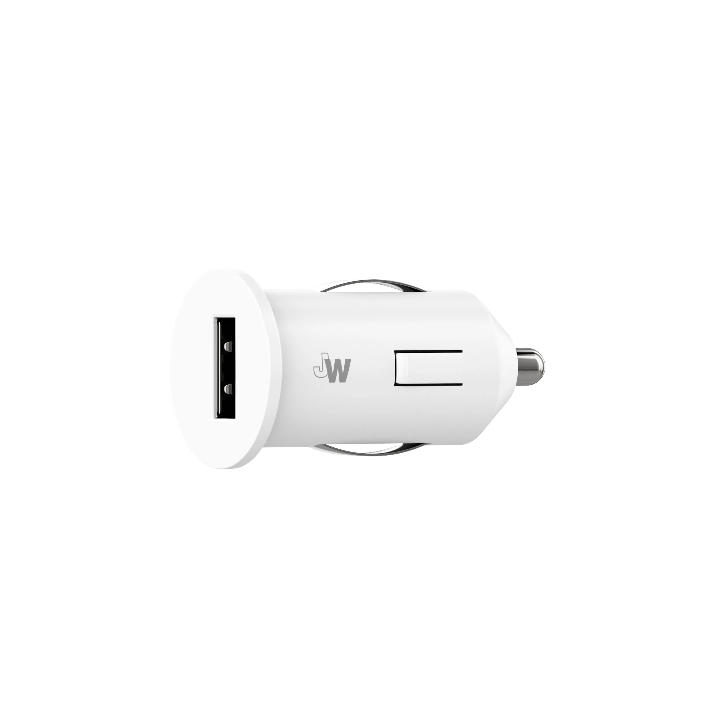 1.0A/5W 1-Port USB-A Car Charger - White
