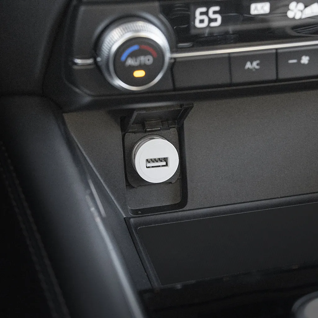 1.0A/5W 1-Port USB-A Car Charger - White