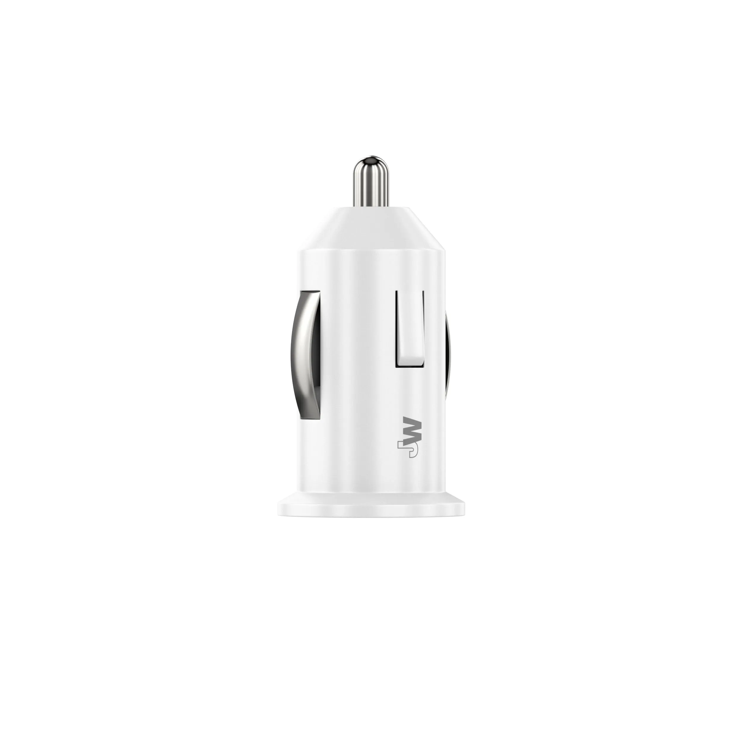1.0A/5W 1-Port USB-A Car Charger - White