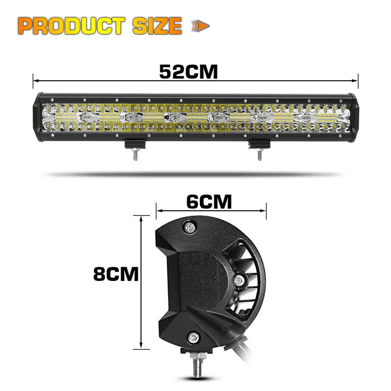 20 inch 420W LED Combo Beam Work Driving Light Bar Offroad Truck