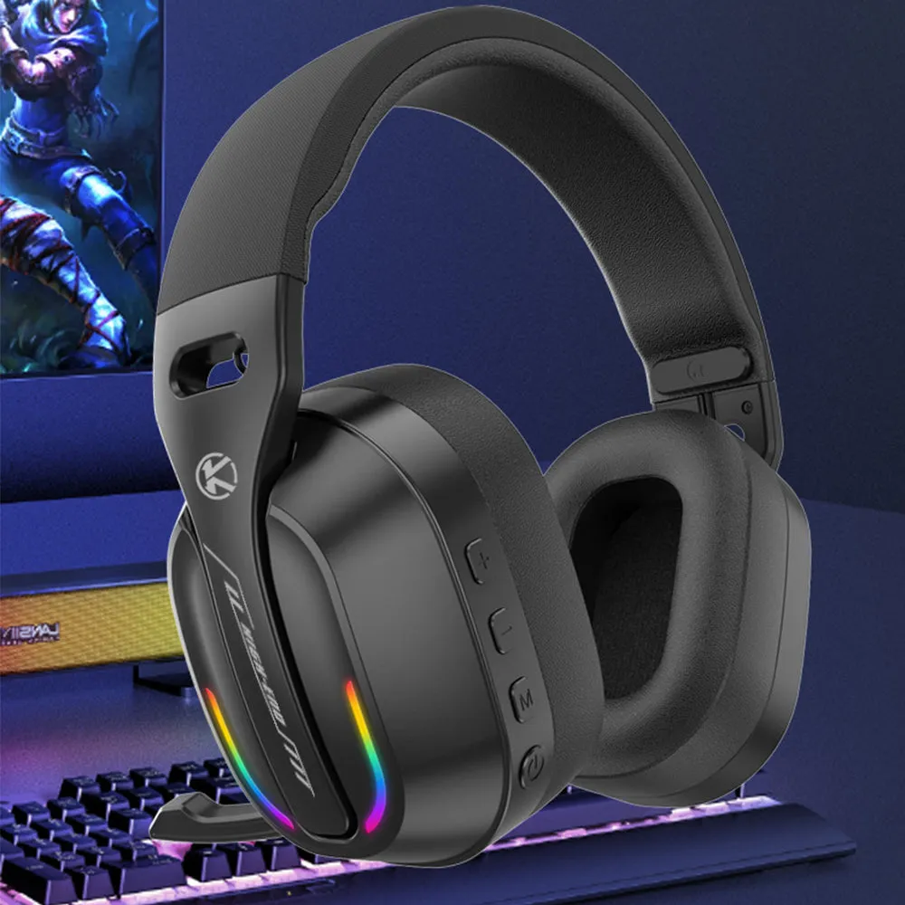 2.4GHz Wireless Gaming Headphone Bluetooth RGB Game Headset for PC Smartphone PS4/PS5 Switch