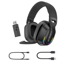 2.4GHz Wireless Gaming Headphone Bluetooth RGB Game Headset for PC Smartphone PS4/PS5 Switch
