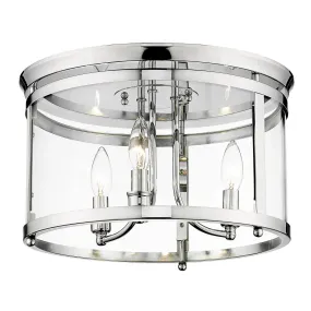 3-Light Flush Mount in Chrome