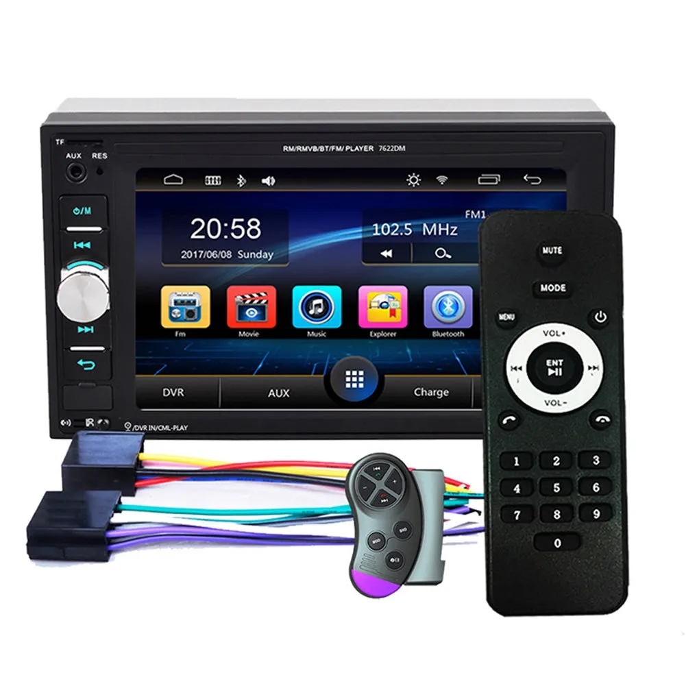 6.2-inch Dual Din Car Mp5 Player Hd Bluetooth Hands-free Call