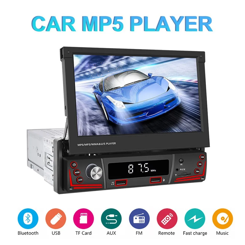 7-inch Car Multimedia Mp5 Player Retractable Screen Bluetooth
