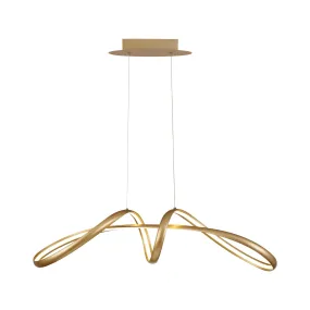 Agora Large Oval Pendant, 1 x 39W LED, 3000K, 1950lm, Sand Gold, 3yrs Warranty