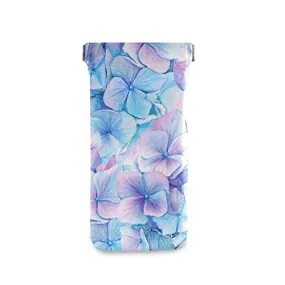 ALAZA Eyeglass Pouch Pink Buttercup Flowers Sunglass Case Pouch Squeeze Top Glasses Case Eyeglass Case Goggles Sleeve Soft Leather Portable Glasses Pouch Bag for Women Men Girls