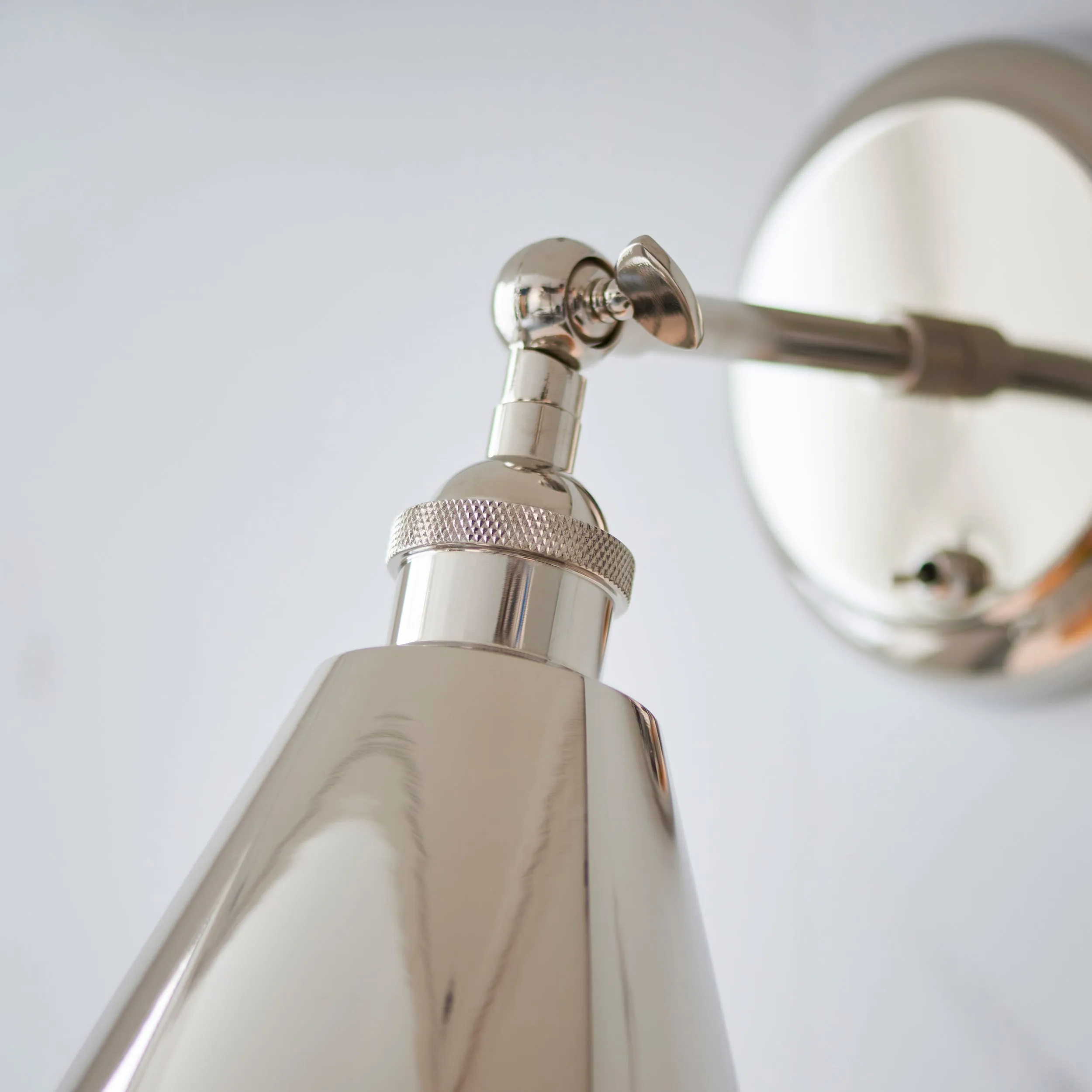Amos Maine Wall Light Polished Nickel