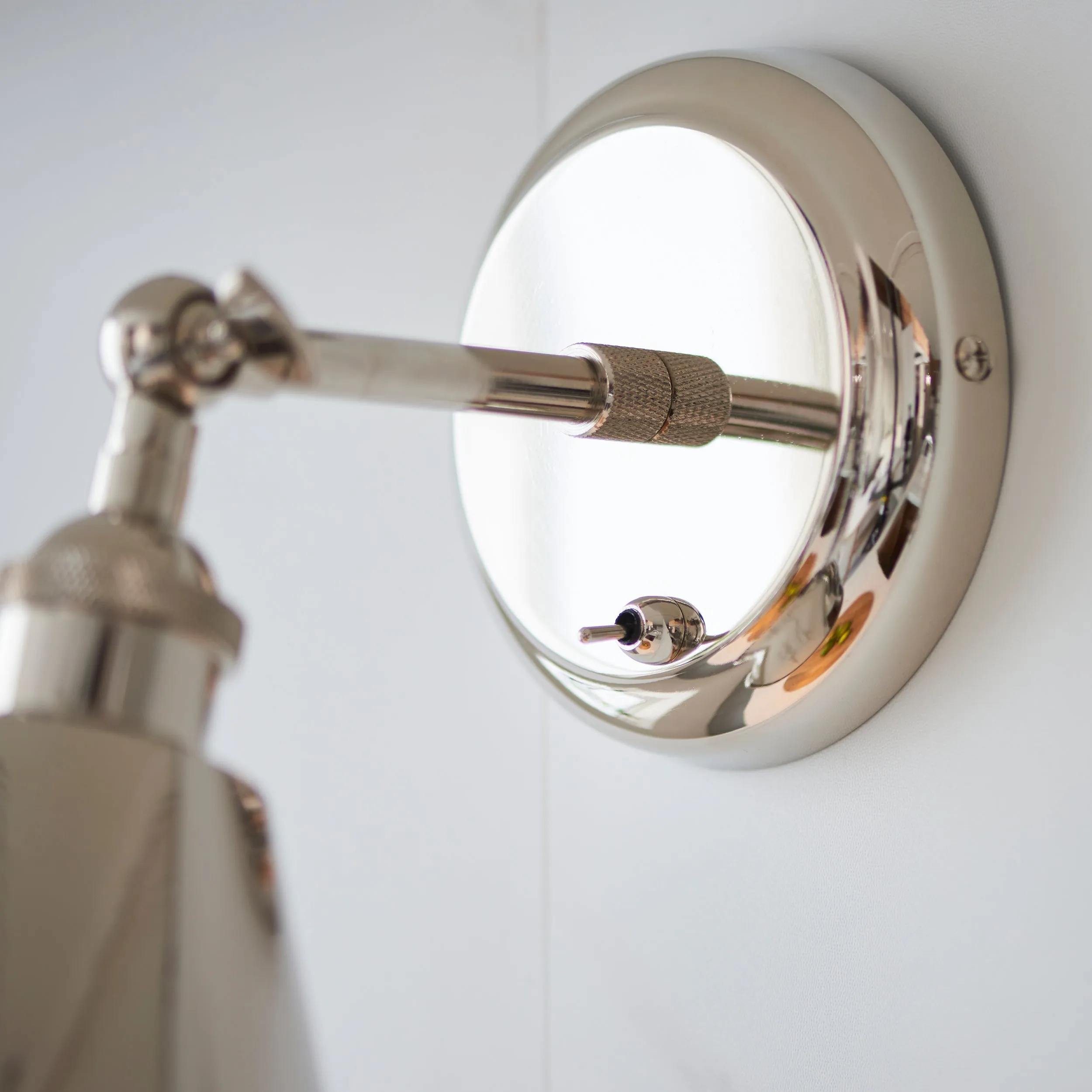 Amos Maine Wall Light Polished Nickel