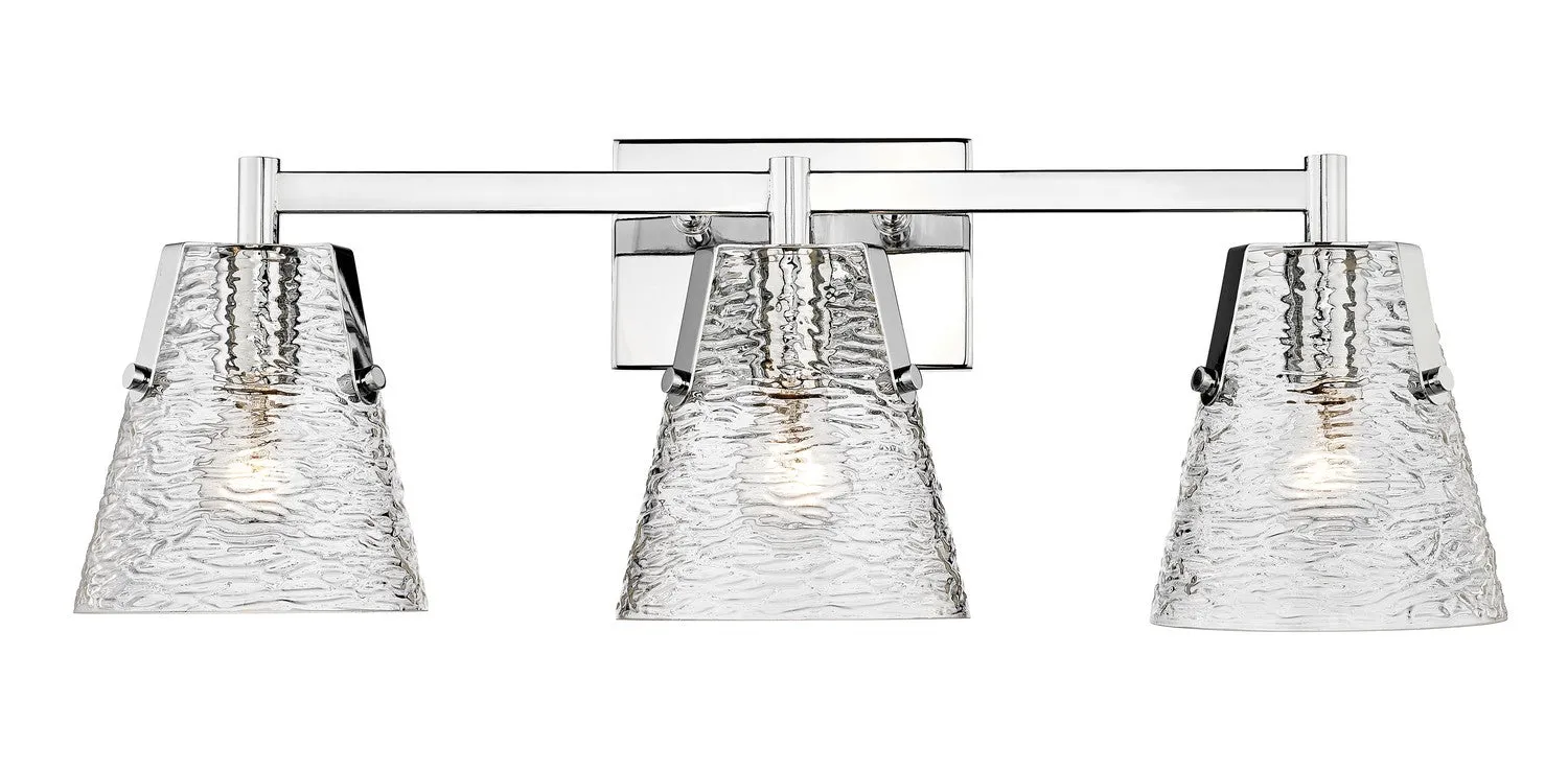 Analia Three Light Vanity in Chrome