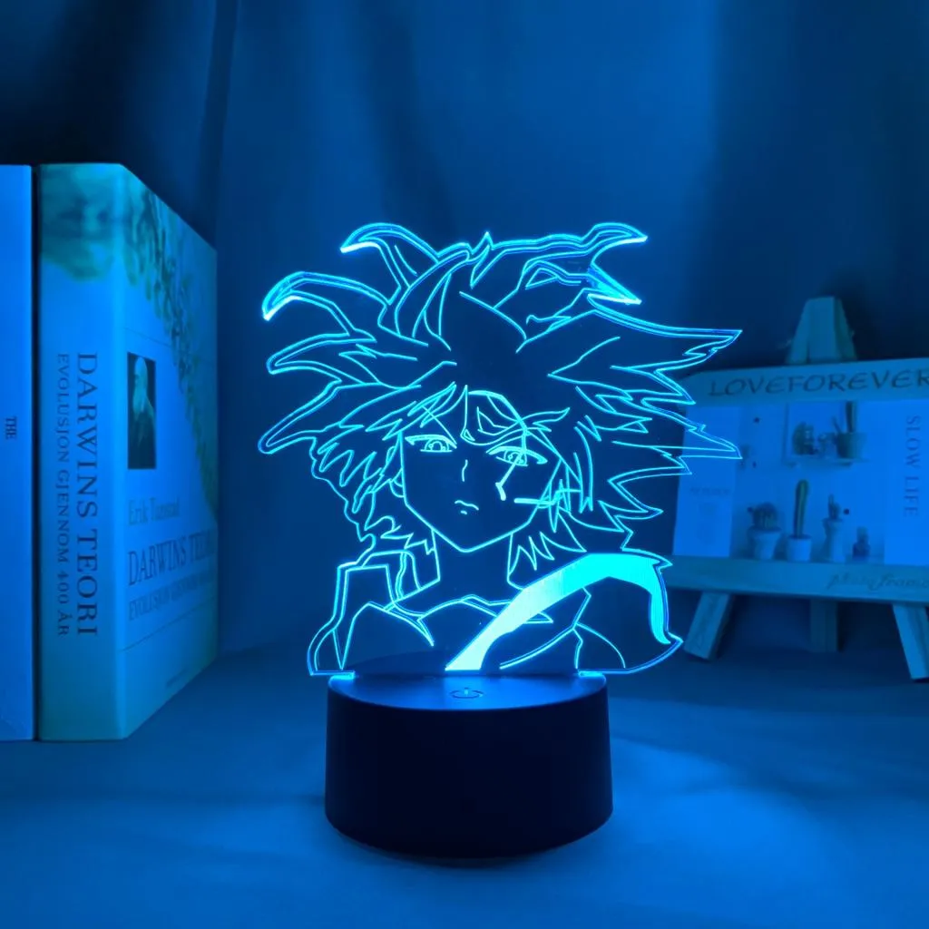 Anime Hunter Hunter Killua Nightlight 3D LED Touch Remote Bedside Lamp Bedroom Decor Birthday Gift