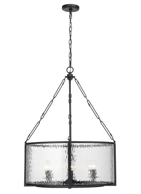 Barrington Six Light Pendant in Matte Black