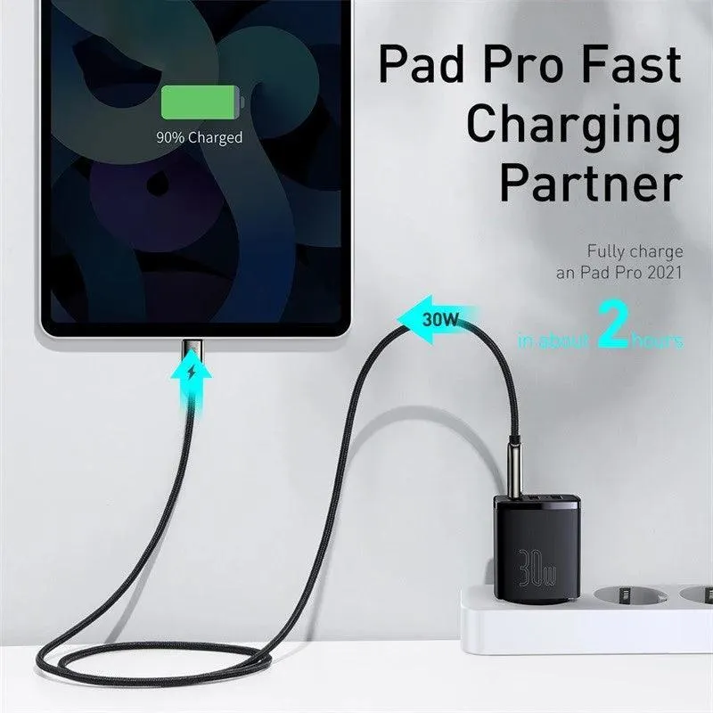 Baseus USB Charger: Fast Charging Hub for iPhone, Samsung, Xiaomi - Compact Design