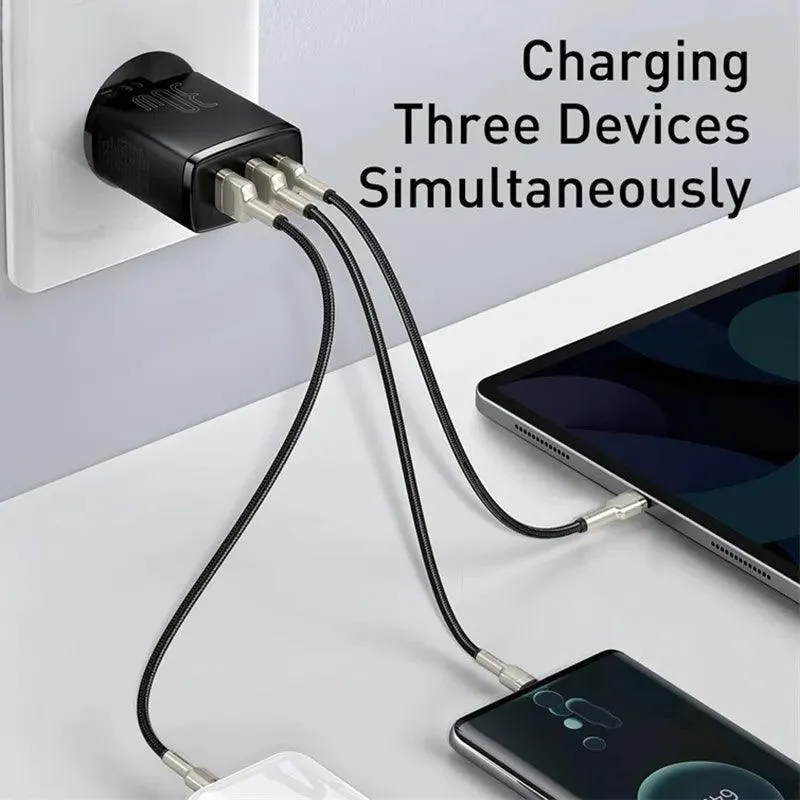Baseus USB Charger: Fast Charging Hub for iPhone, Samsung, Xiaomi - Compact Design