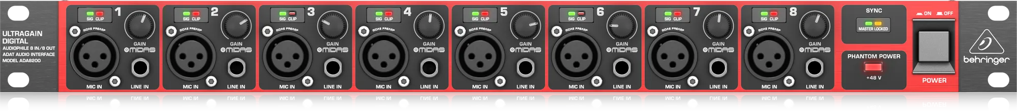 Behringer ADA8200 8-channel Microphone Preamp