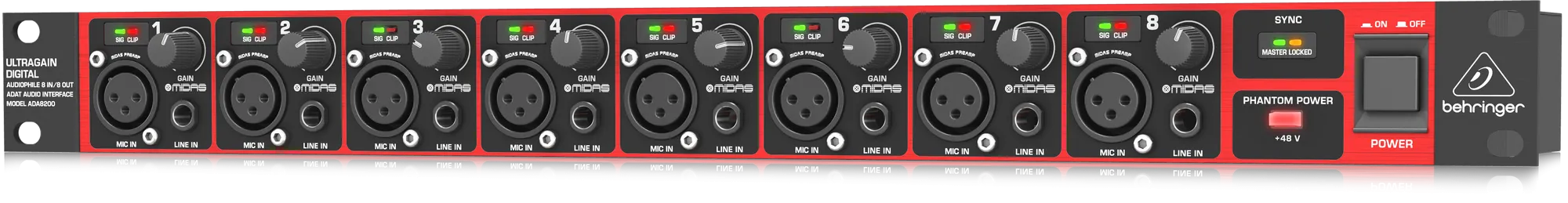 Behringer ADA8200 8-channel Microphone Preamp