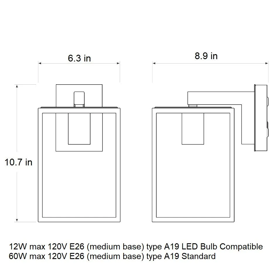 Box Lantern Outdoor Wall Sconce