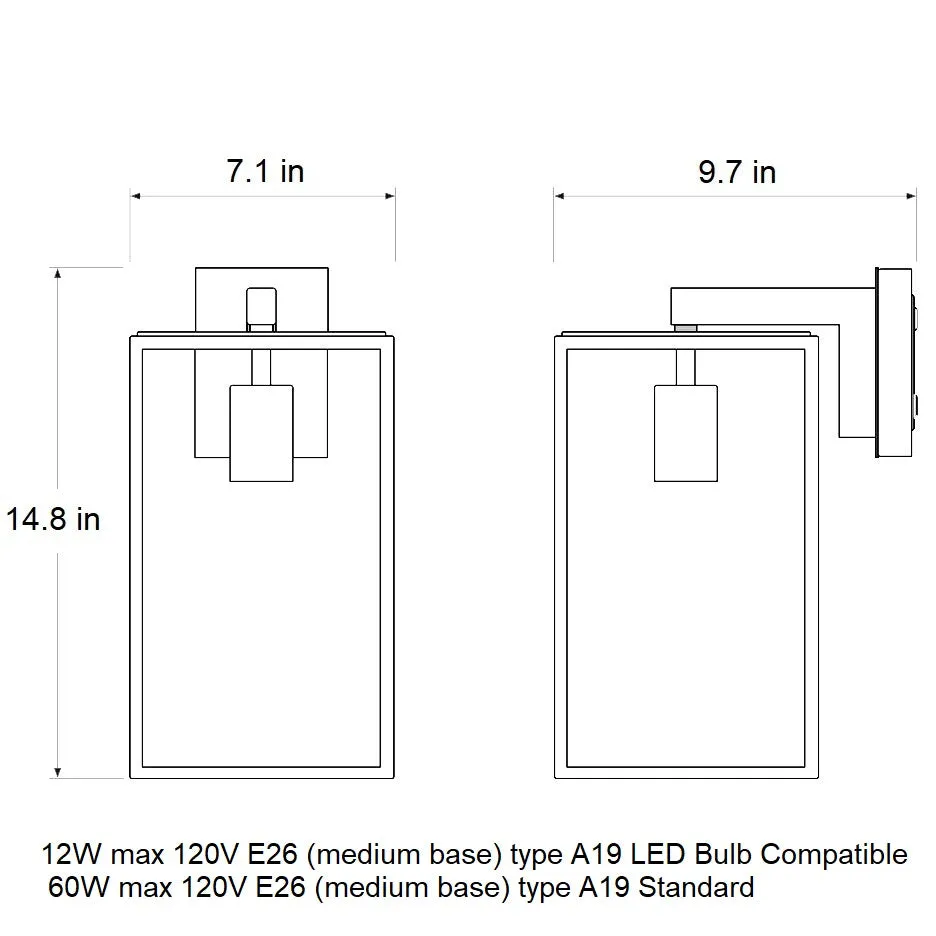 Box Lantern Outdoor Wall Sconce