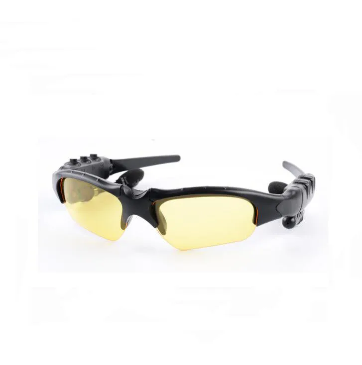 BT phone-paired sunglasses for audio control, making calls, receiving prompts, and taking pictures