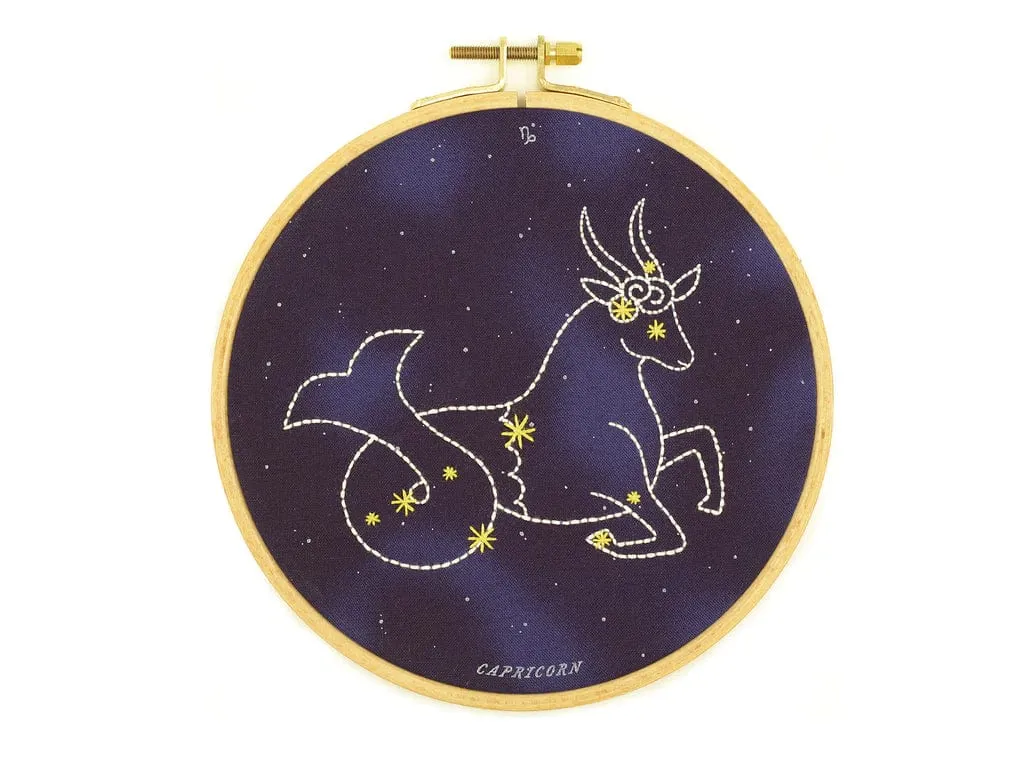 Capricorn Embroidery Kit - Constellation Series from Kiriki