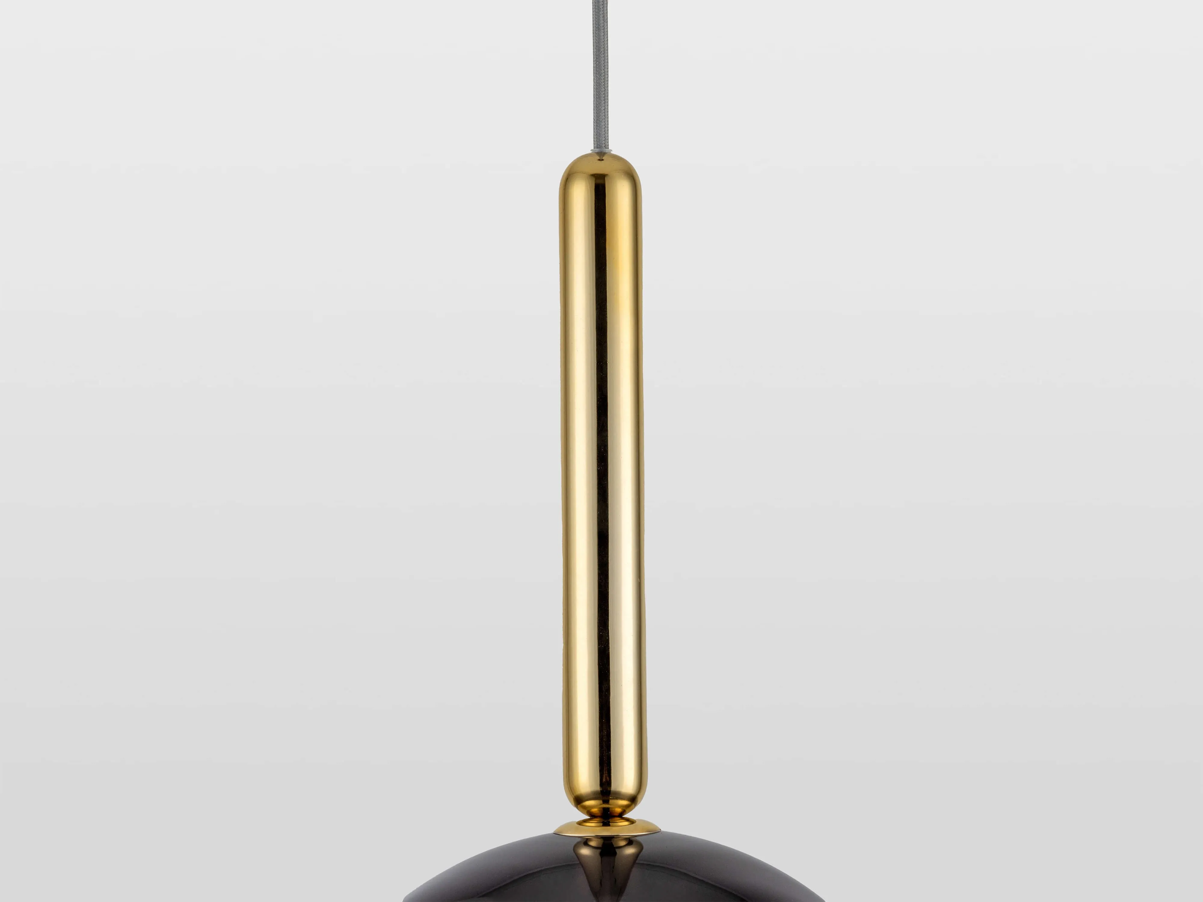 Charcoal grey glass dome ceiling light