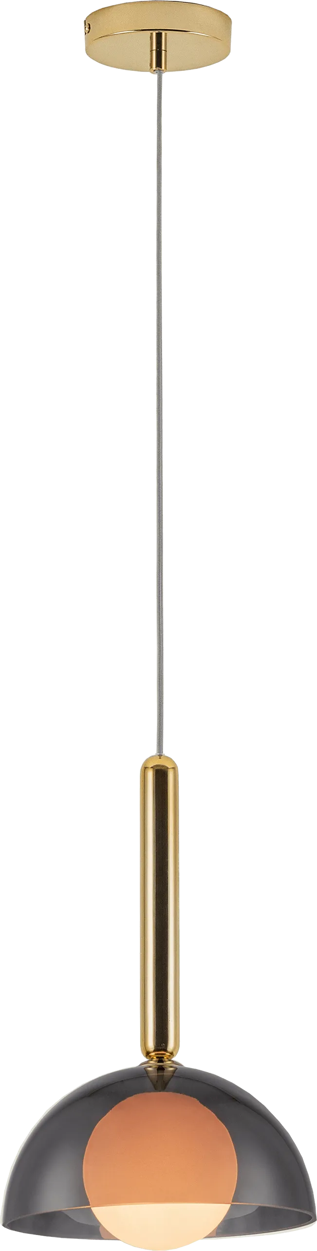 Charcoal grey glass dome ceiling light
