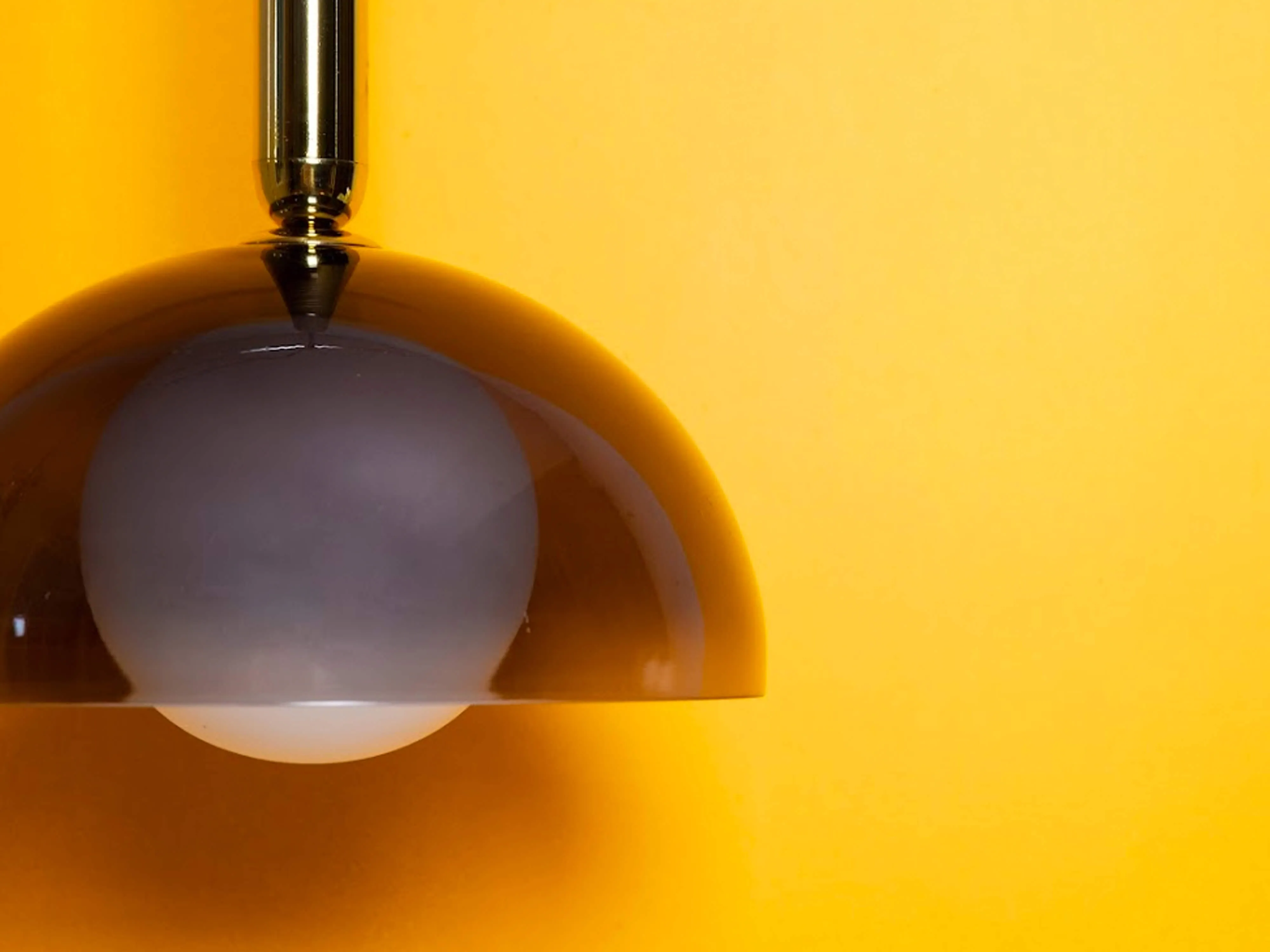 Charcoal grey glass dome ceiling light