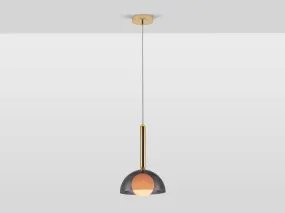 Charcoal grey glass dome ceiling light