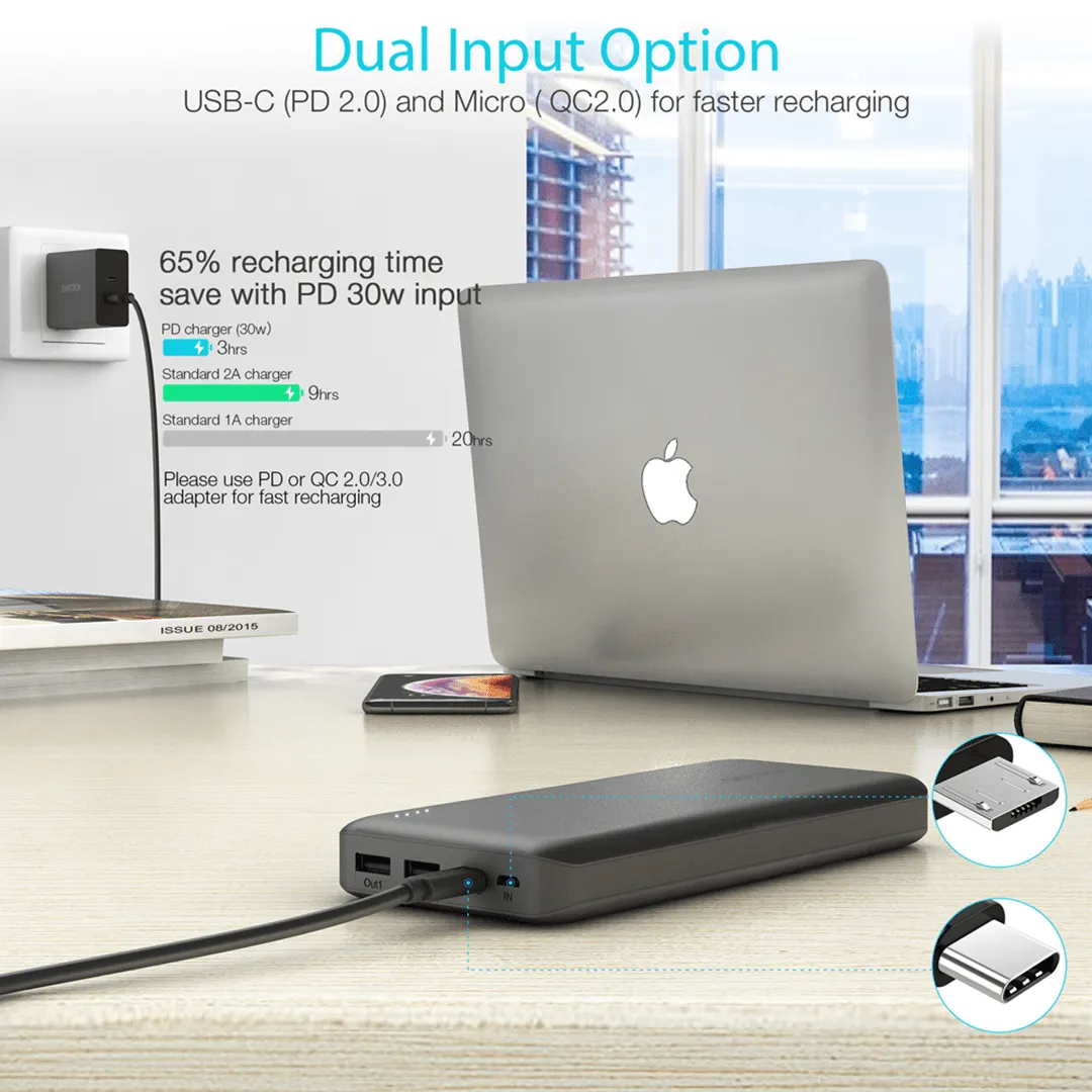 CHOETECH 20000mAh USB-C PD 45W PowerBank