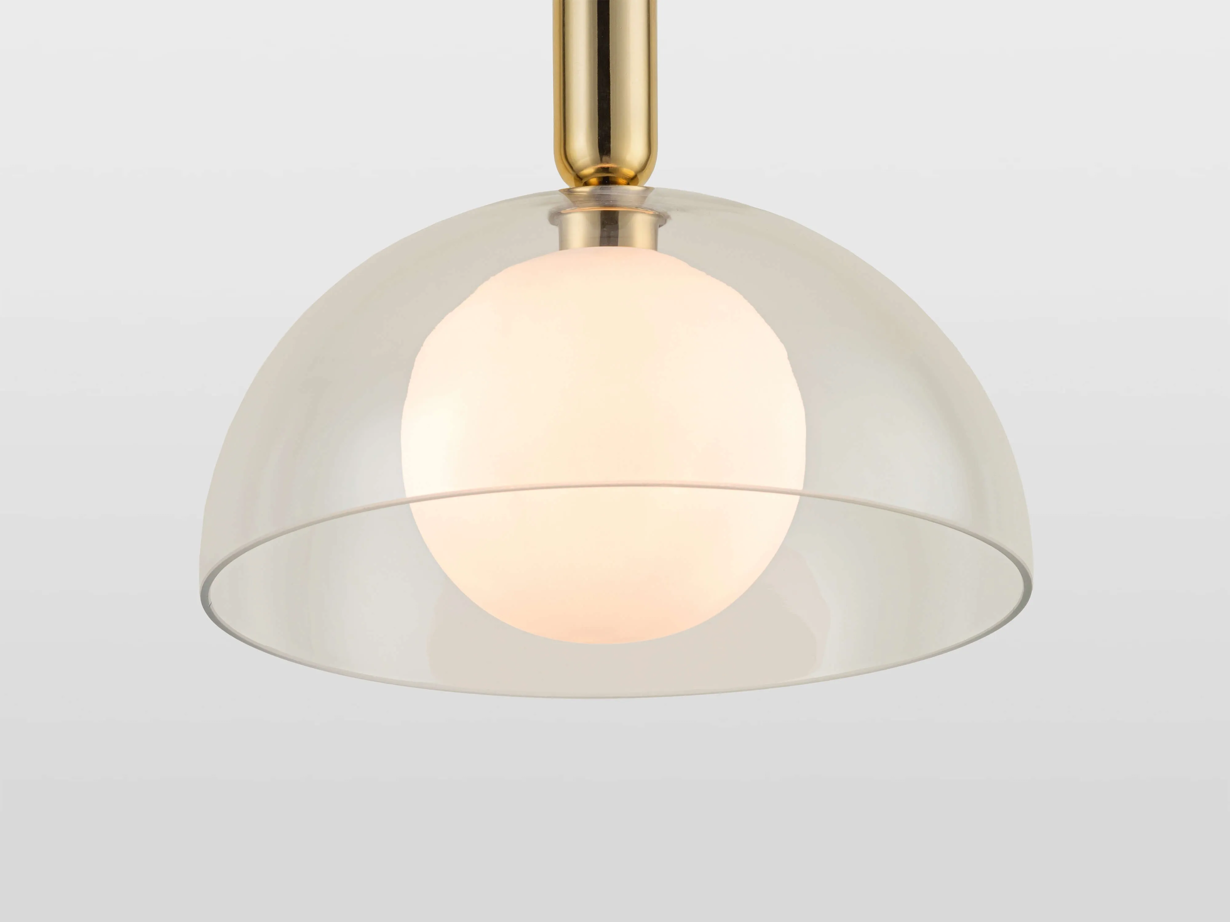 Clear glass dome ceiling light