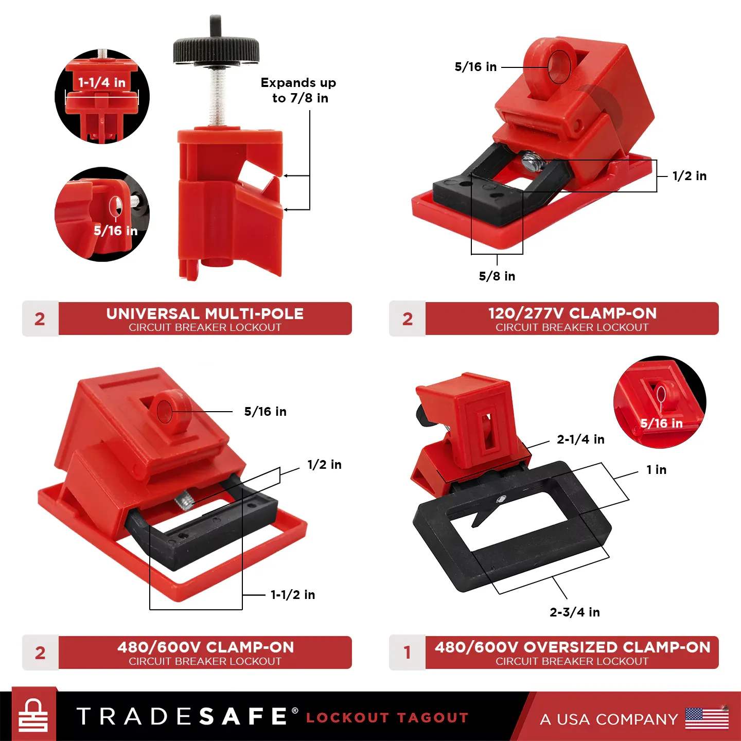 Complete Breaker Lockout Tagout Kit – 1 Key Per Lock