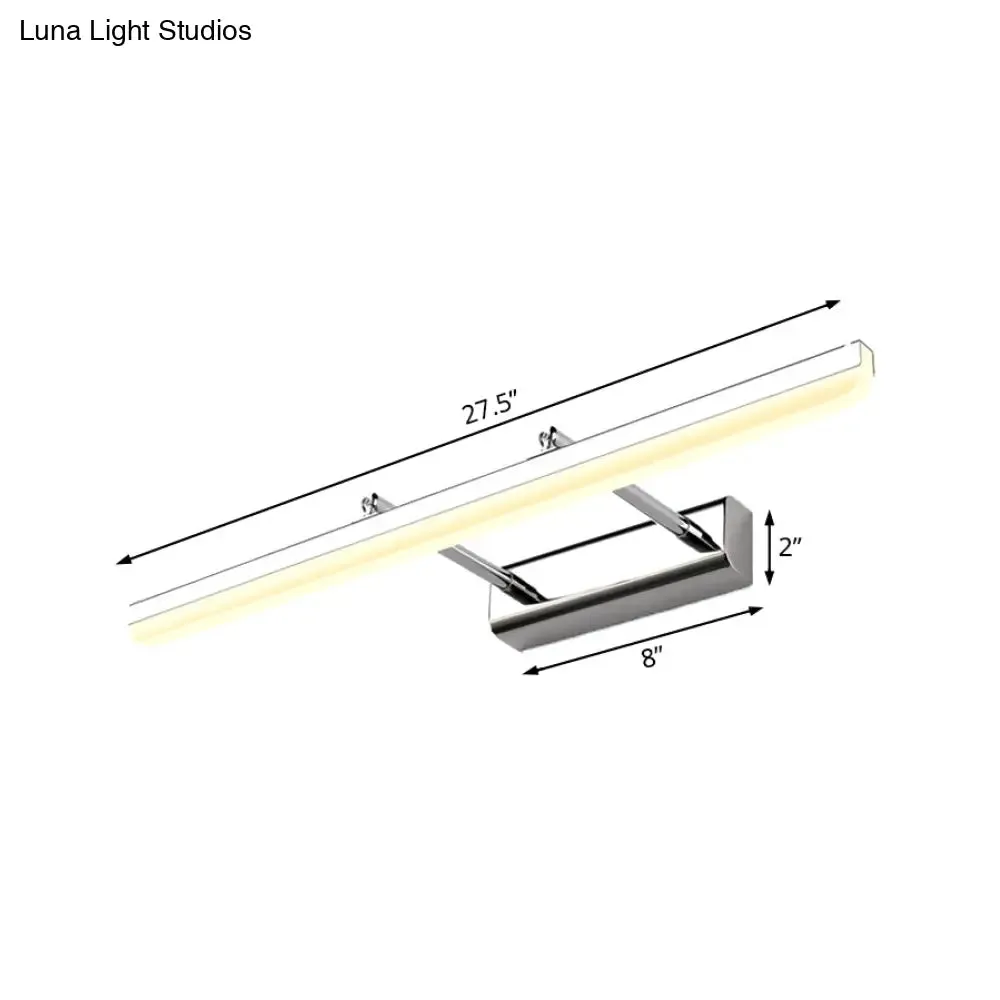 Contemporary Acrylic Wall Sconce with LED Vanity Lighting, Chrome Finish in Warm/White Light - 16"/19.5" Dia