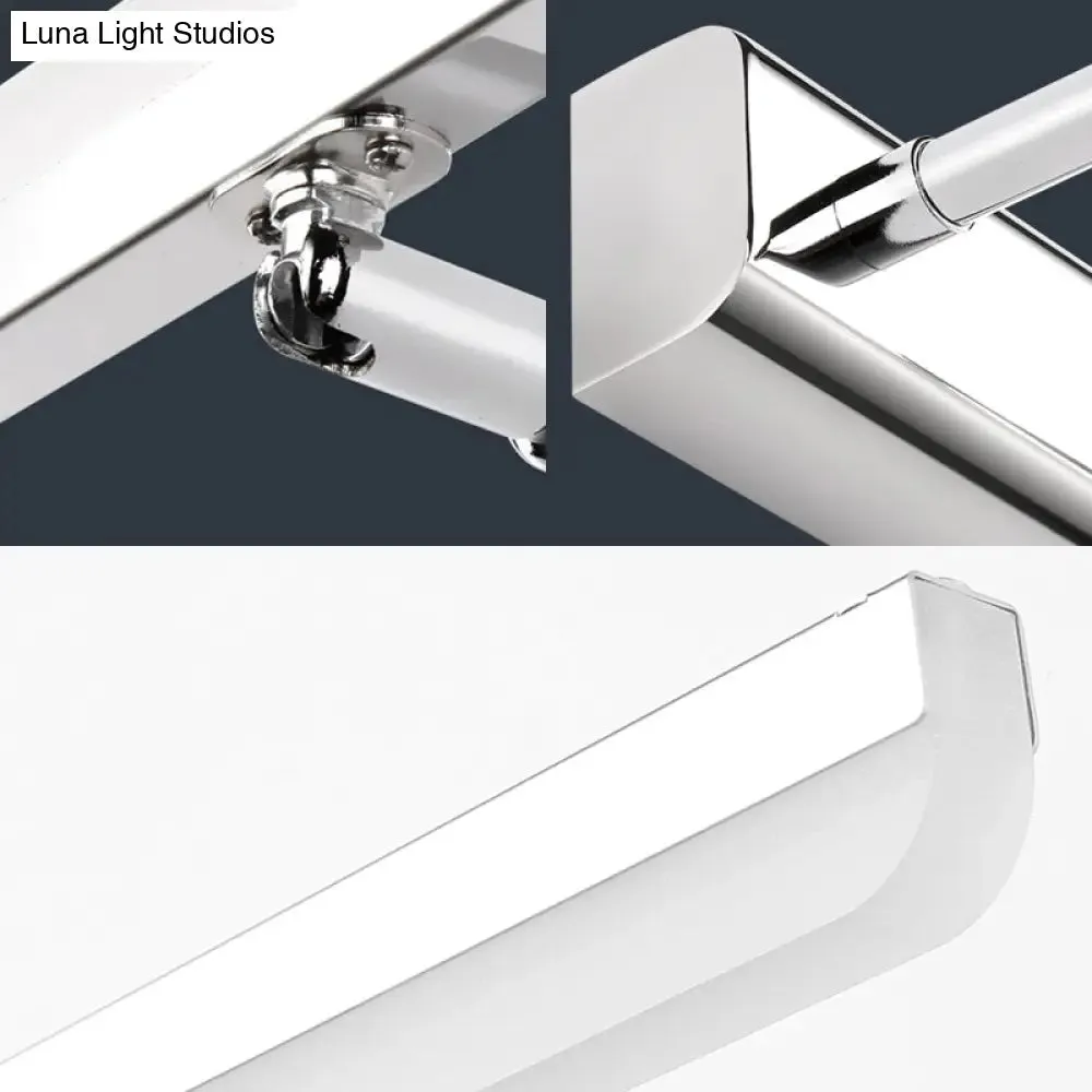 Contemporary Acrylic Wall Sconce with LED Vanity Lighting, Chrome Finish in Warm/White Light - 16"/19.5" Dia