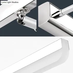Contemporary Acrylic Wall Sconce with LED Vanity Lighting, Chrome Finish in Warm/White Light - 16"/19.5" Dia