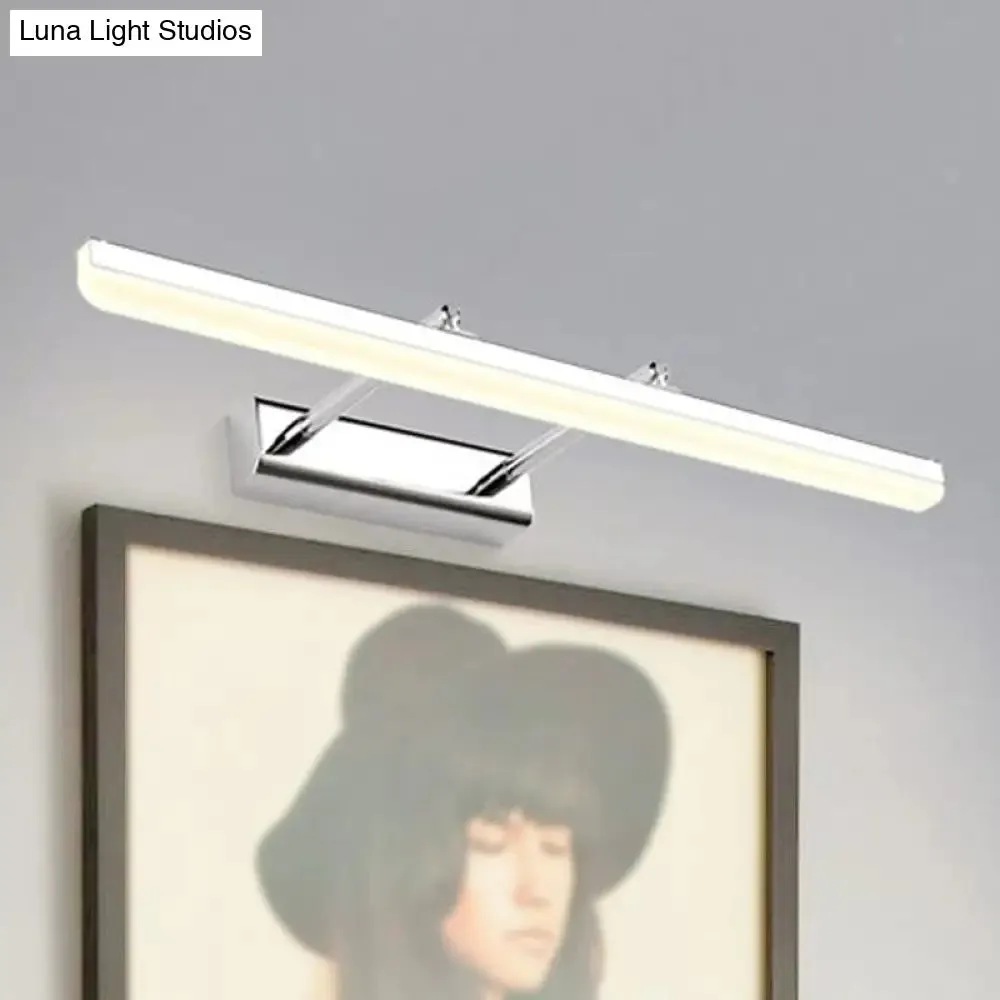 Contemporary Acrylic Wall Sconce with LED Vanity Lighting, Chrome Finish in Warm/White Light - 16"/19.5" Dia