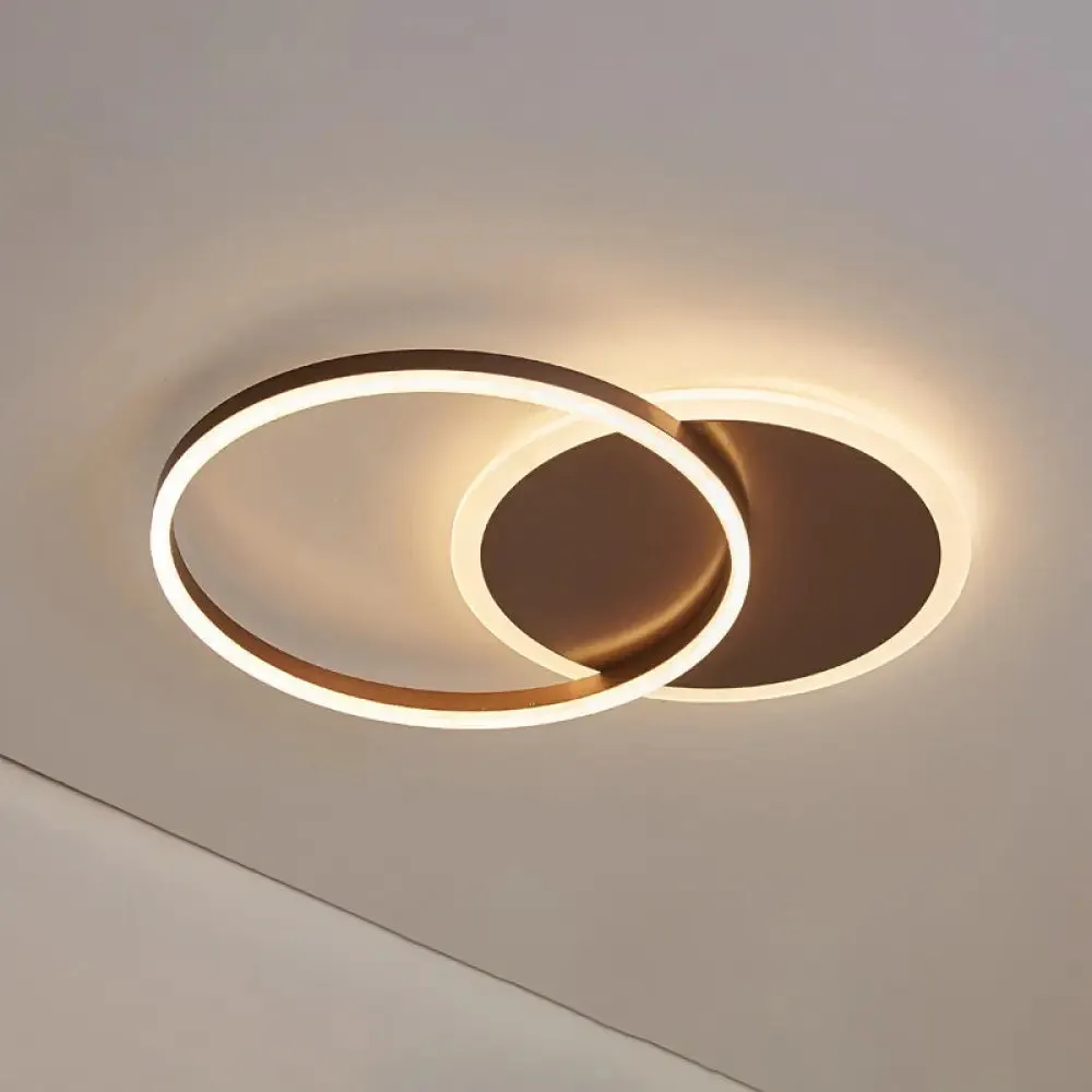 Contemporary Circle Flush Mount Ceiling Light for Living Room