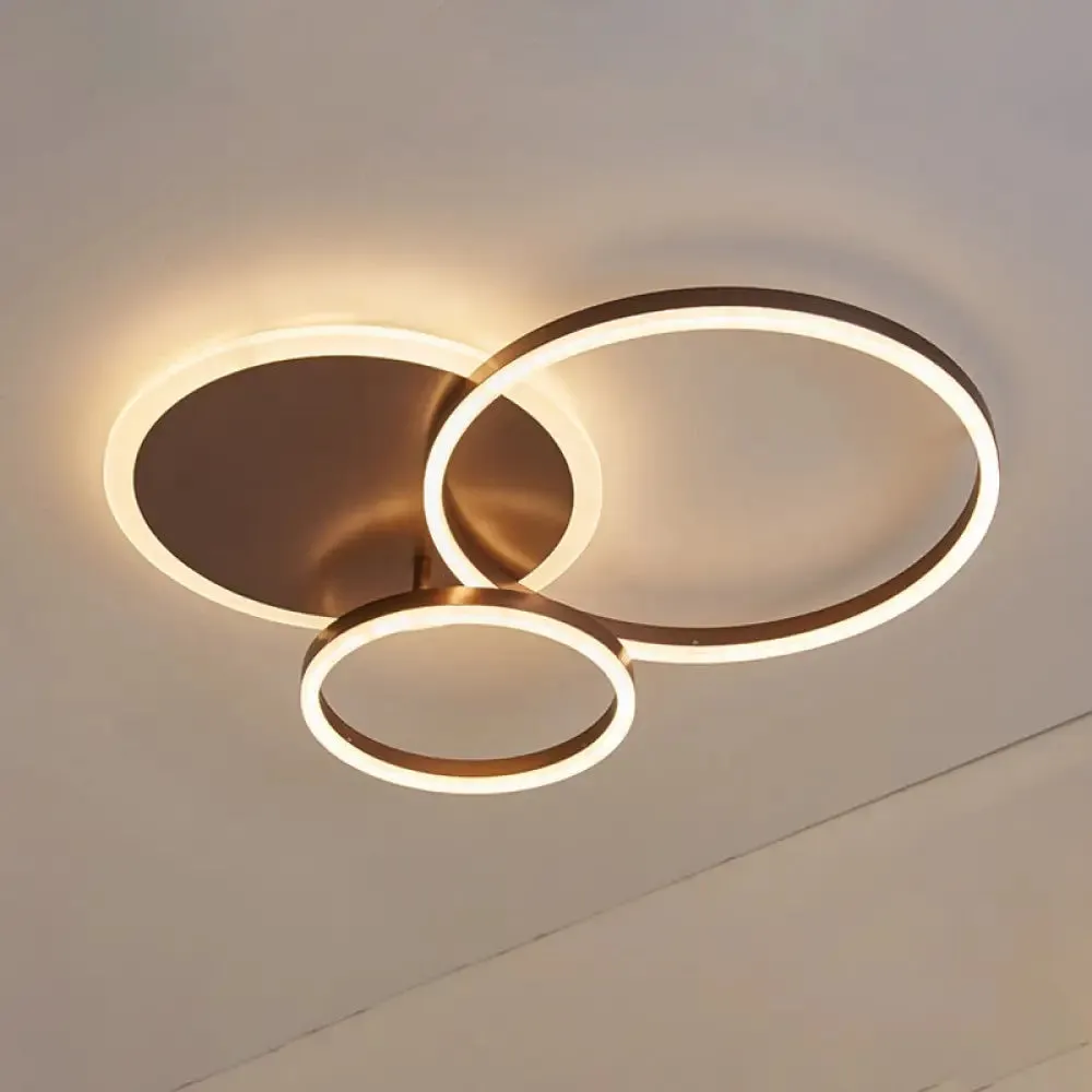 Contemporary Circle Flush Mount Ceiling Light for Living Room