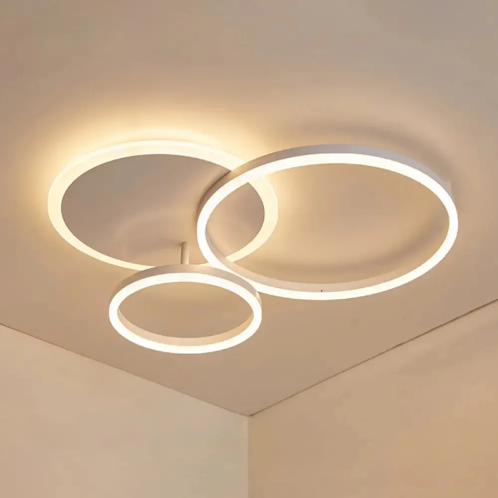 Contemporary Circle Flush Mount Ceiling Light for Living Room