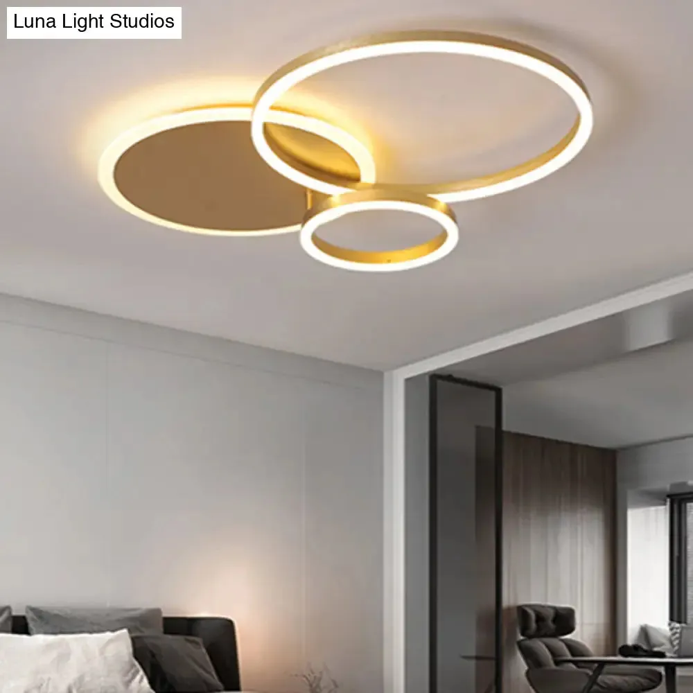 Contemporary Circle Flush Mount Ceiling Light for Living Room