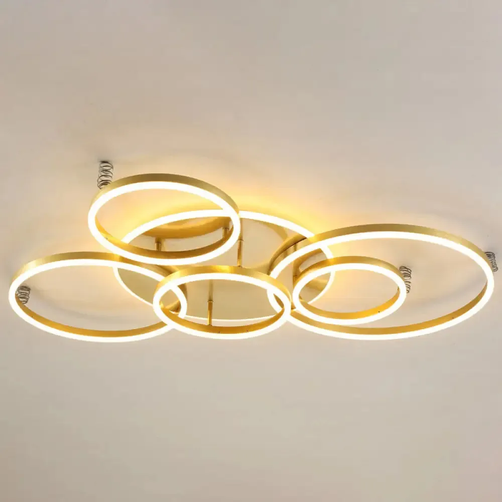 Contemporary Circle Flush Mount Ceiling Light for Living Room
