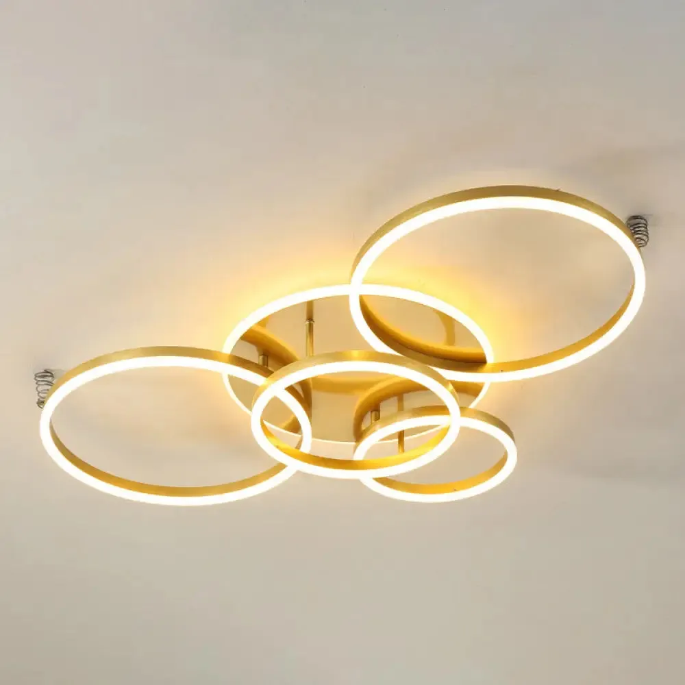 Contemporary Circle Flush Mount Ceiling Light for Living Room