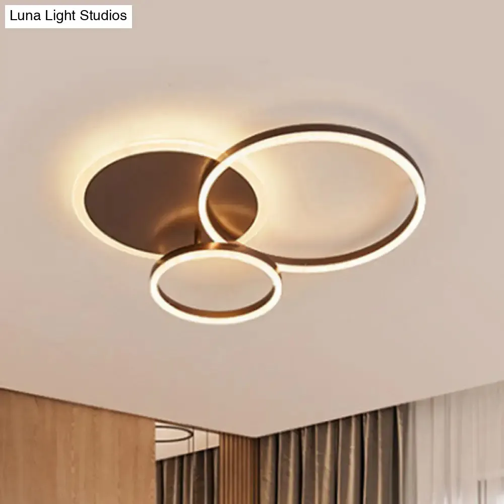 Contemporary Circle Flush Mount Ceiling Light for Living Room