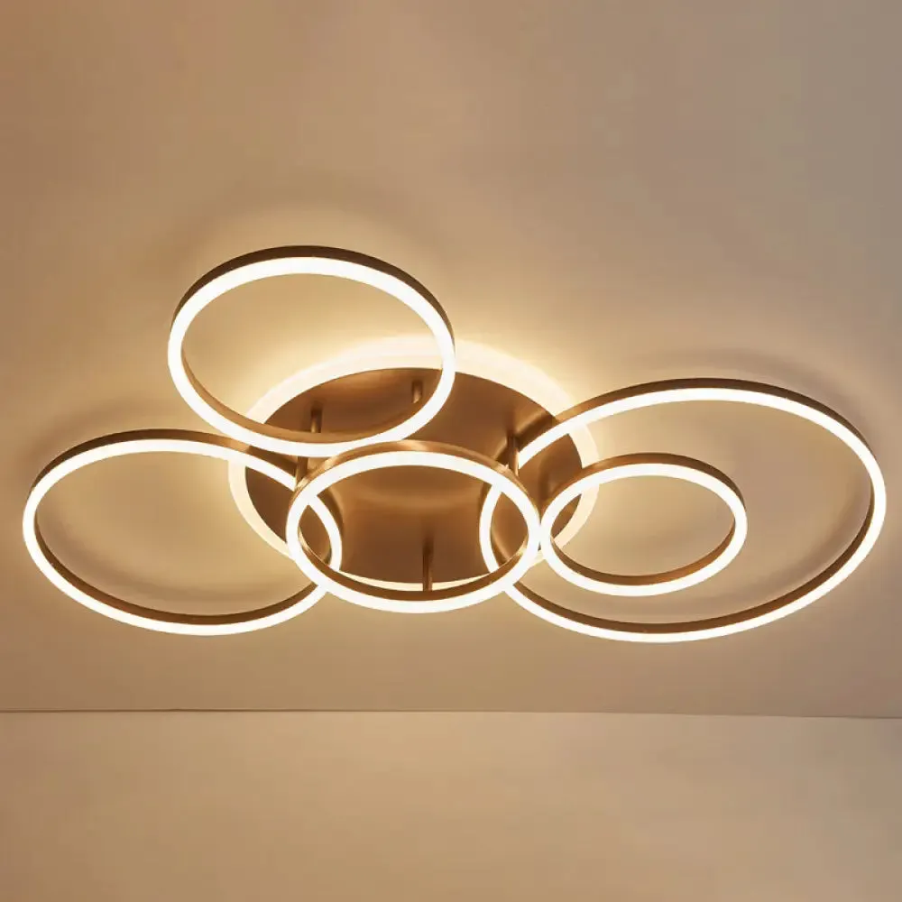 Contemporary Circle Flush Mount Ceiling Light for Living Room
