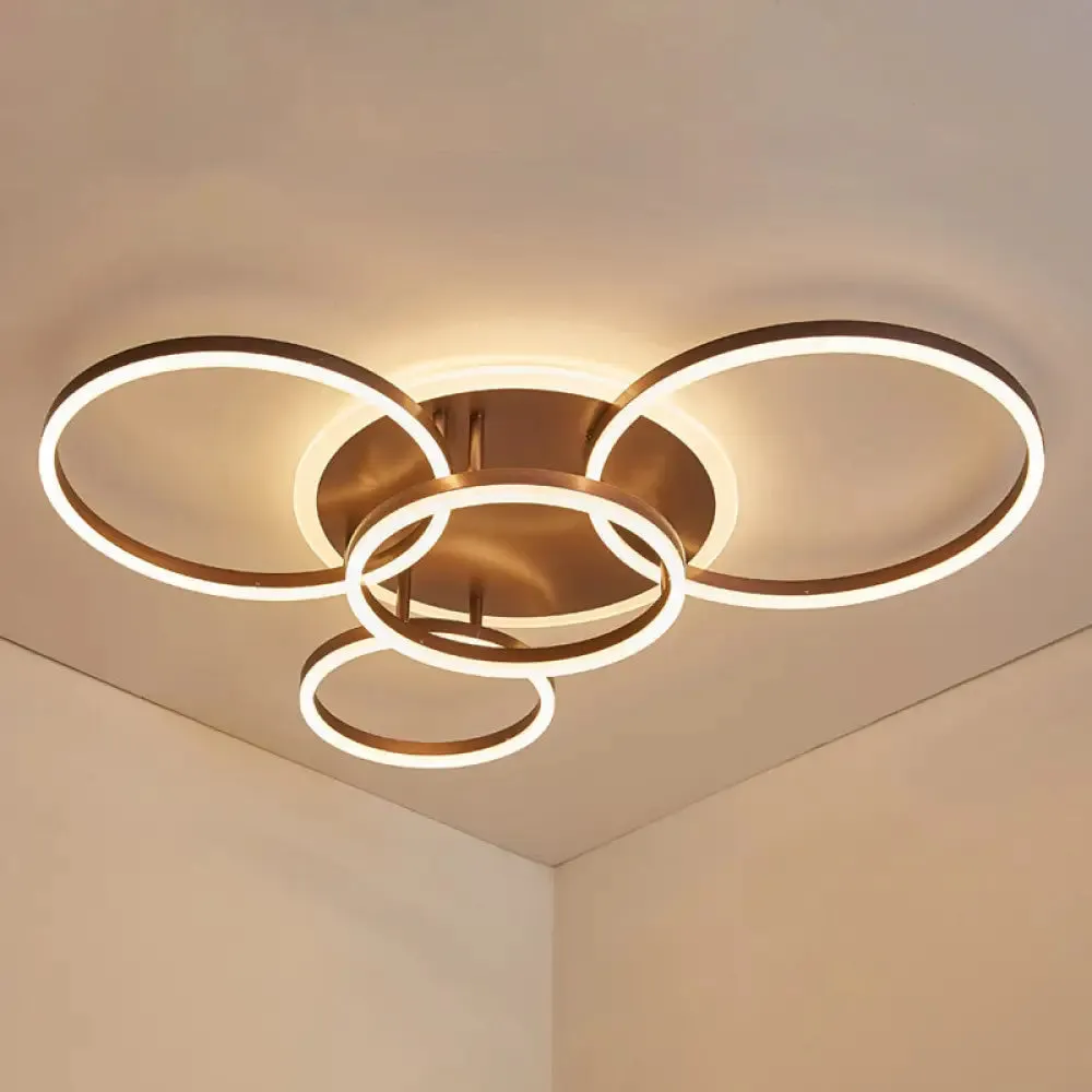 Contemporary Circle Flush Mount Ceiling Light for Living Room