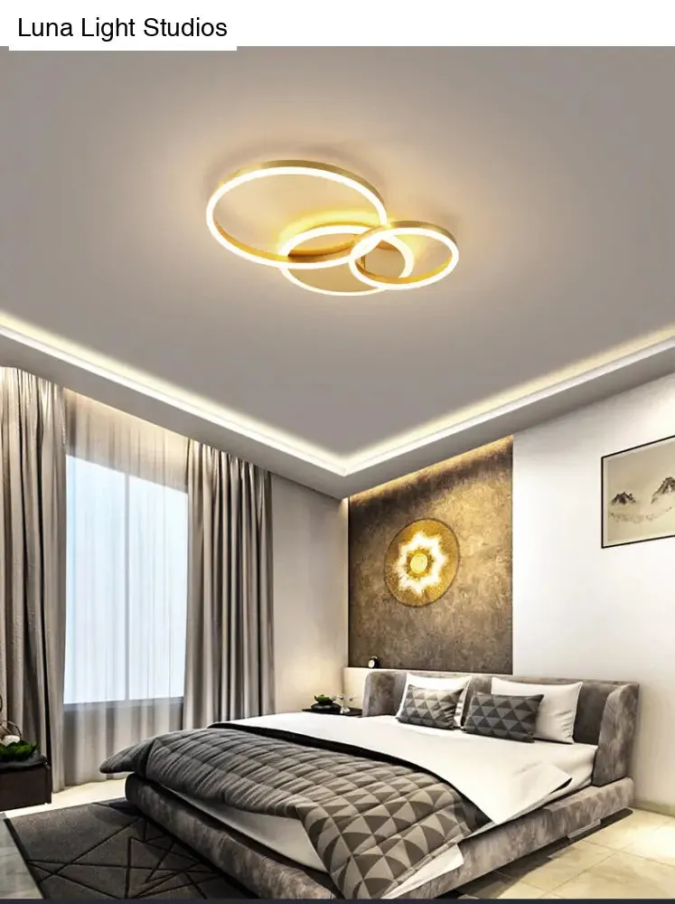 Contemporary Circle Flush Mount Ceiling Light for Living Room