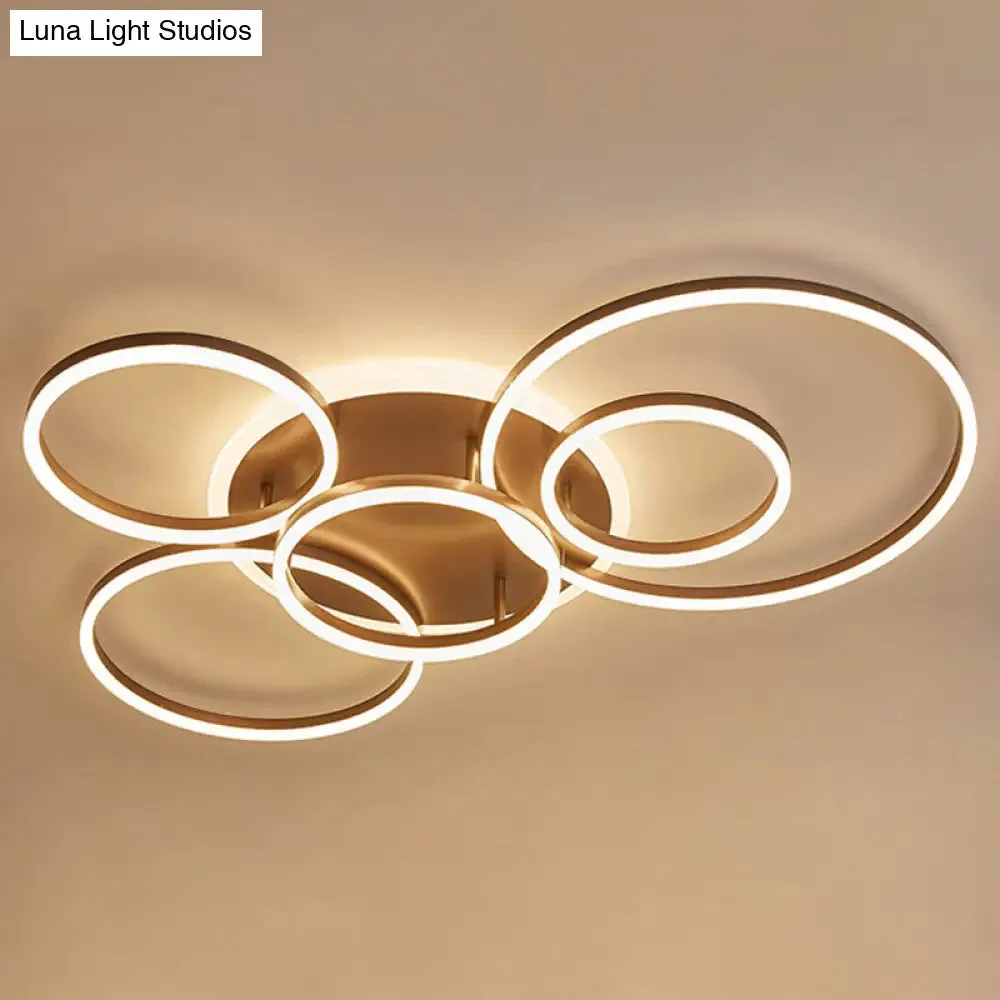Contemporary Circle Flush Mount Ceiling Light for Living Room